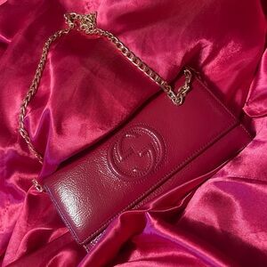 Guggi Leatherfold Red Rare Bum Bag